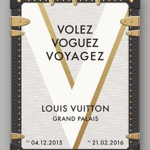 Decor Louis Vuitton Volez Voguez Voyagez Exhibition Poster - Blue Wall  Decor, Decor & Accessories - DECOR37220